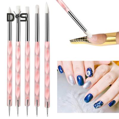 5Pcs Silicone Clay Sculpting Tool Modeling Dotting Pottery Craft for DIY Handicraft Nail Art Cake Decoration