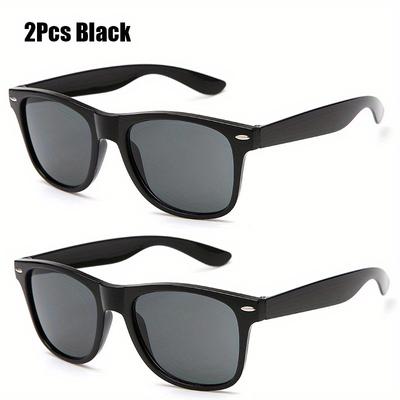 2Pcs Night Vision Anti Glare Sunglasses Sunglasses Classic Men Women Eyewear Day Night Glasses Driving Glasses Anti-UV Outside Fashion Glasses