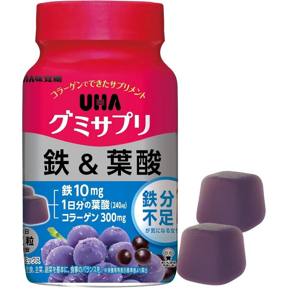 UHA Gummy Sapree Iron & Folic Acid 30-Day Supply (6 Pcs, 60 Tablets)