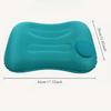 Portable Inflatable Square Pillow Flocking Travel Neck Pillow Foldable Waist Pillow Comfortable Travel Camping Plane Pillow 1PC