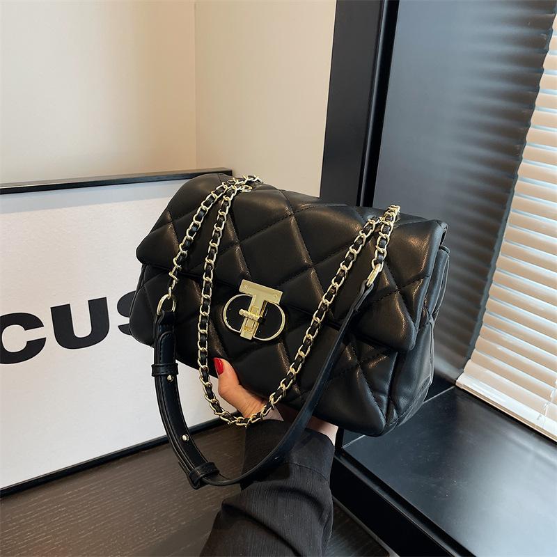 Rhombus Ketten-Tasche, Kleine Quadratische Umhängetasche, Damentasche, Neue Messenger Bag.