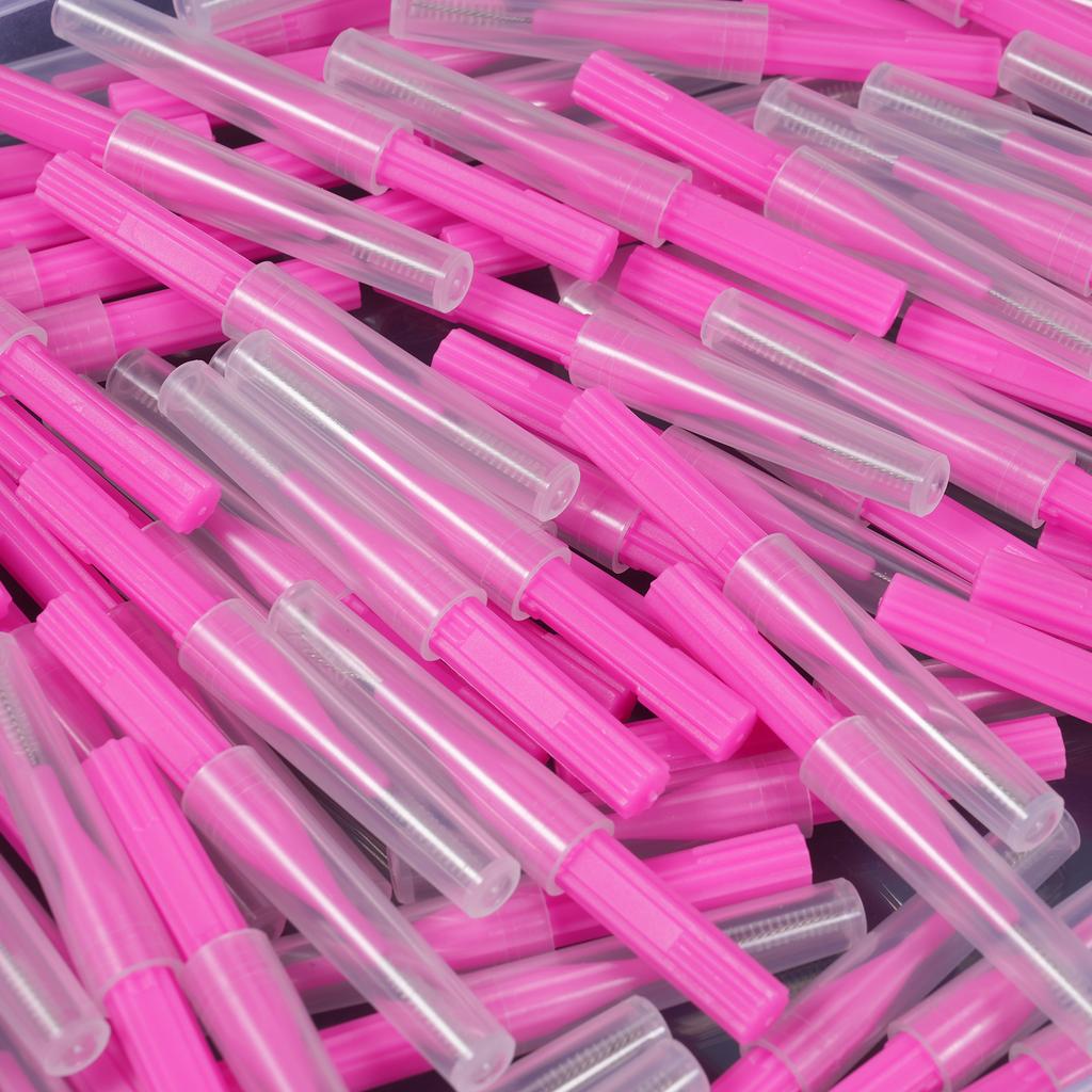 100PCS Interdental Brushes Dental Floss Toothpick Orthodontic Braces Brush Tooth Cleaning Tool Oral Care with Storage Box