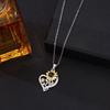 Two-tone Sunflower Heart 'I Love You' Projection Necklace - European & American Style