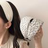 Retro Black White Polka Dots Wide Edge Headbands Woman Temperament Non-Slip Hair Band Hair Accessories
