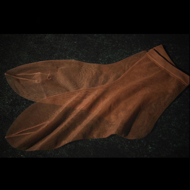 3 Paar Kurze Socken Sexy Unsichtbar Dünn Durchsichtig Strumpfsocken Stewardess Socken Damen Unterwäsche Socken One Size brown