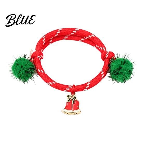 Cute Snowman Wrist Decor Christmas Bracelets Red Green String Bracelet Adjustable Rope Bracelet with Bag Charm Lanyard And Tinsel Pom Poms Holiday