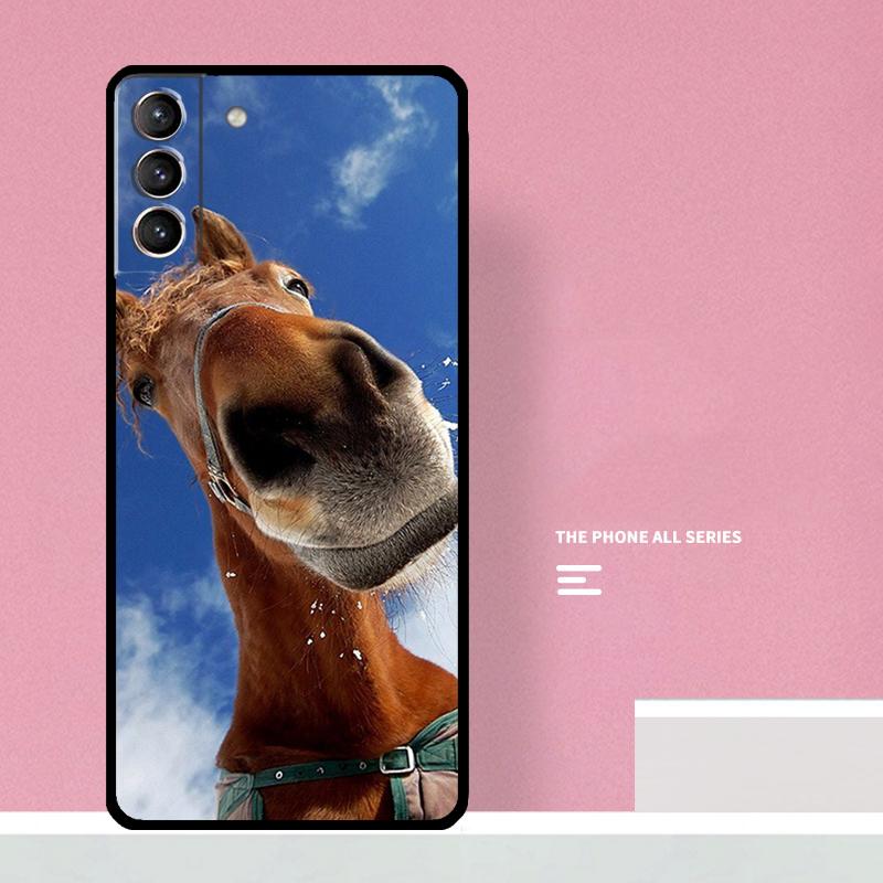 Funny Horse Animal Case For Samsung Galaxy S23 Ultra S20 FE S21 FE Note 10 20 S8 S9 S10 Plus S22 Ultra Cover