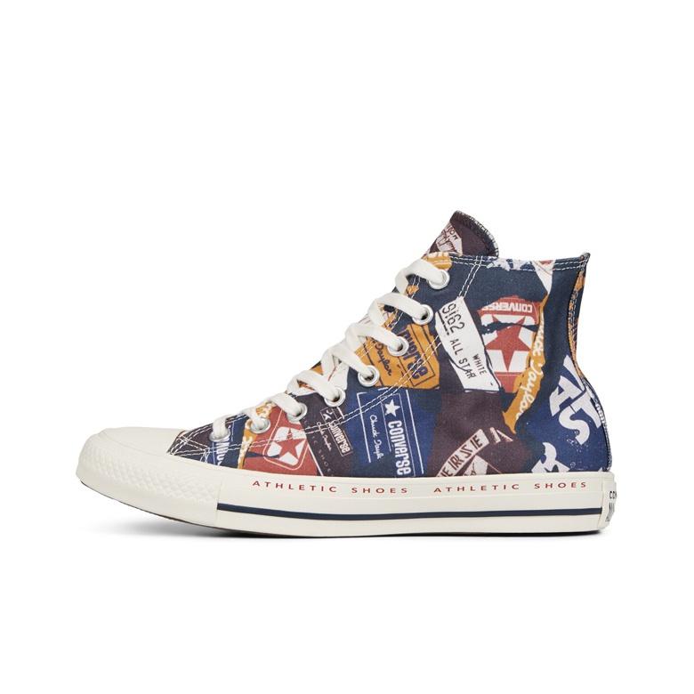 Converse Chuck Taylor All Star Bold Branding High Top Comfortable Canvas Shoes Unisex Sneakers Colorful 166498C