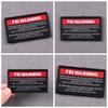 FBI WARNING Patches For Clothing Hook Loop Patch Sewing Patches For Clothes Woven Patch Sewing On Clothes Stickers Badges