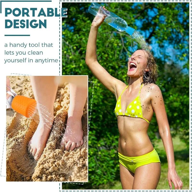 Silicone Pet Shower Head Dog Shower Head Bottle Attachment Portable Pets Shower for Pet Travel Shower  Dog Paw Cleaning Supplies