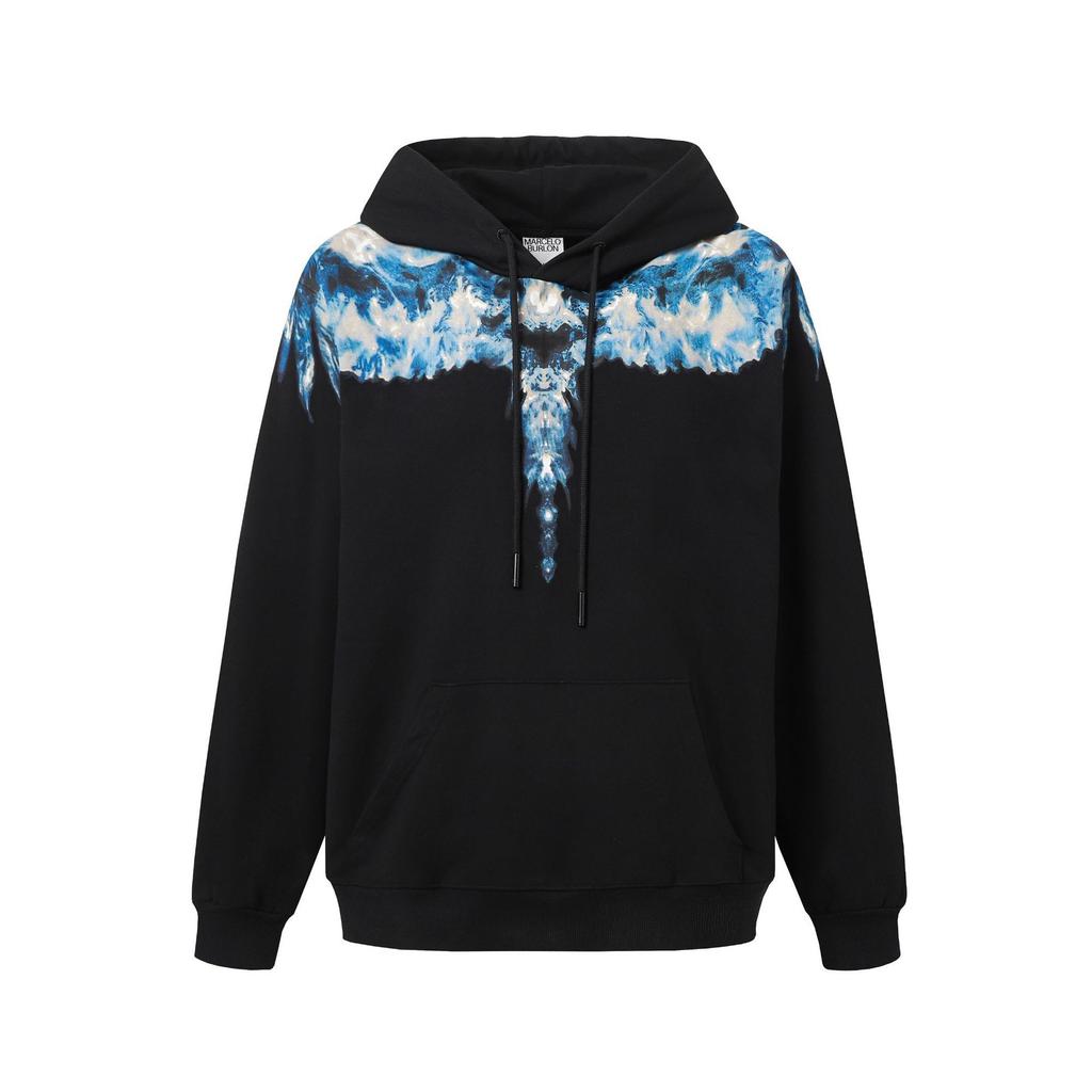 Sudadera MB Color Pluma Alas Fantasma Marcelo Marca de Moda Año de la Serpiente Relámpago Sudadera con Capucha para Pareja