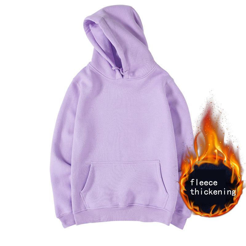 Winter Lässiger Kapuzenpullover Verdickter Fleece-Pullover für Männer und Frauen Rundhals-Sport-Langarm-Paarpullover