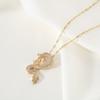 Lip Chain Hip Hop Domineering Infinite Copper Micro-inlaid Zircon Dragon Lady Necklace Temperament Light Luxury Niche Design Sense