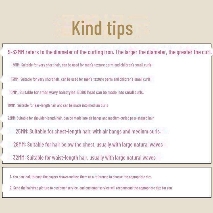 Professioneller, um 360° drehbarer Styling-Lockenstab für den Salongebrauch – große und kleine Größen