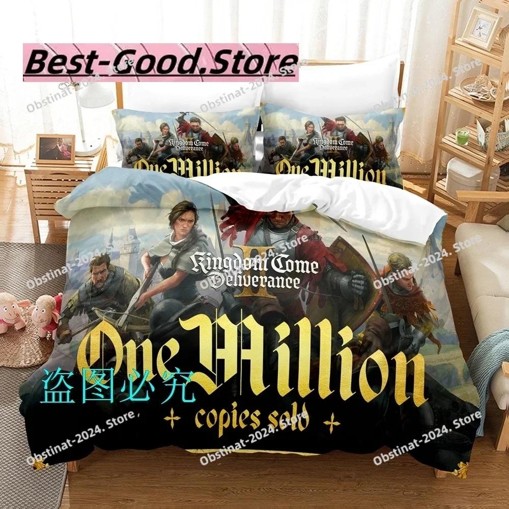 Kingdom Come Deliverance II Комплект постельного белья Односпальный Полуторный Полный Евро Евро-макси Размер Комплект постельного белья для спальни взрослых и детей Комплекты пододеяльников