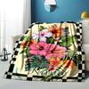 Tropical Flowers Home Customize Your Name Blankets Comfortable Soft Lightweight Allseason Multipurpose Blanket For Picnics Sofas Offices Beds Living