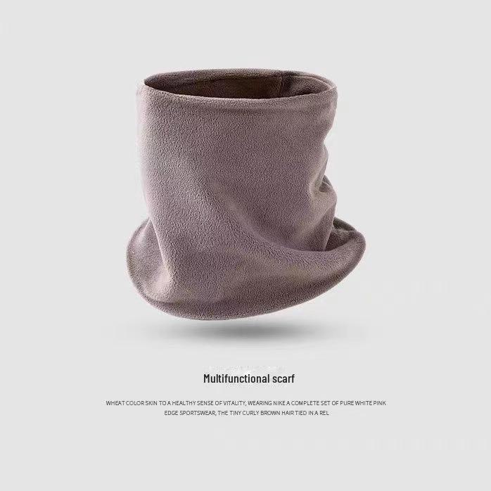 

Двусторонний шарф из флиса: Теплый, устойчивый к холоду, универсальный, однотонный свитер с воротником на осень и зиму 24*24 ±2CM серо-коричневый