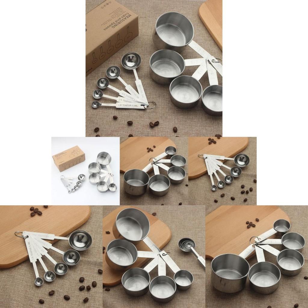 Stainless Versatile Steel Measuring Cups And Spoons Set For Baking Coffee And Sweet Treats