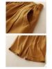 2024 Women's High Waist Cotton Linen A-line Shorts - Summer Elastic Wide Leg Casual Five-Point Pants