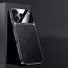 KEYSION Luxury Grid Pattern PU Leather Case for iPhone 17 Pro Max Plating TPU Camera Protection Phone Cover for iPhone 17 Air