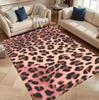 Rosa Gold Leopardendruck Teppich rutschfest waschbar Bodenmatte für Wohnzimmer Schlafzimmer Ankleidezimmer Badezimmer Waschküche Schlafzimmer
