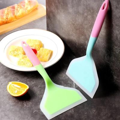 New 1pc Silicone Spatula Cooking Utensils Beef Meat Egg Kitchen Scraper Wide Pizza Cooking Tools Shovel Non-stick Spatula