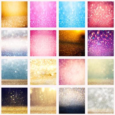 Silber Glitzer Funkeln Bokeh Foto Hintergrund für Veranstaltungen, Partys, Studioaufnahmen, Outdoor-Feiern, Live-Streaming