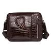 Crocodile-patterned Leather Single-shoulder Bag, Business Casual Crossbody Bag, Men's Horizontal Messenger Bag, Large-capacity Men's Bag