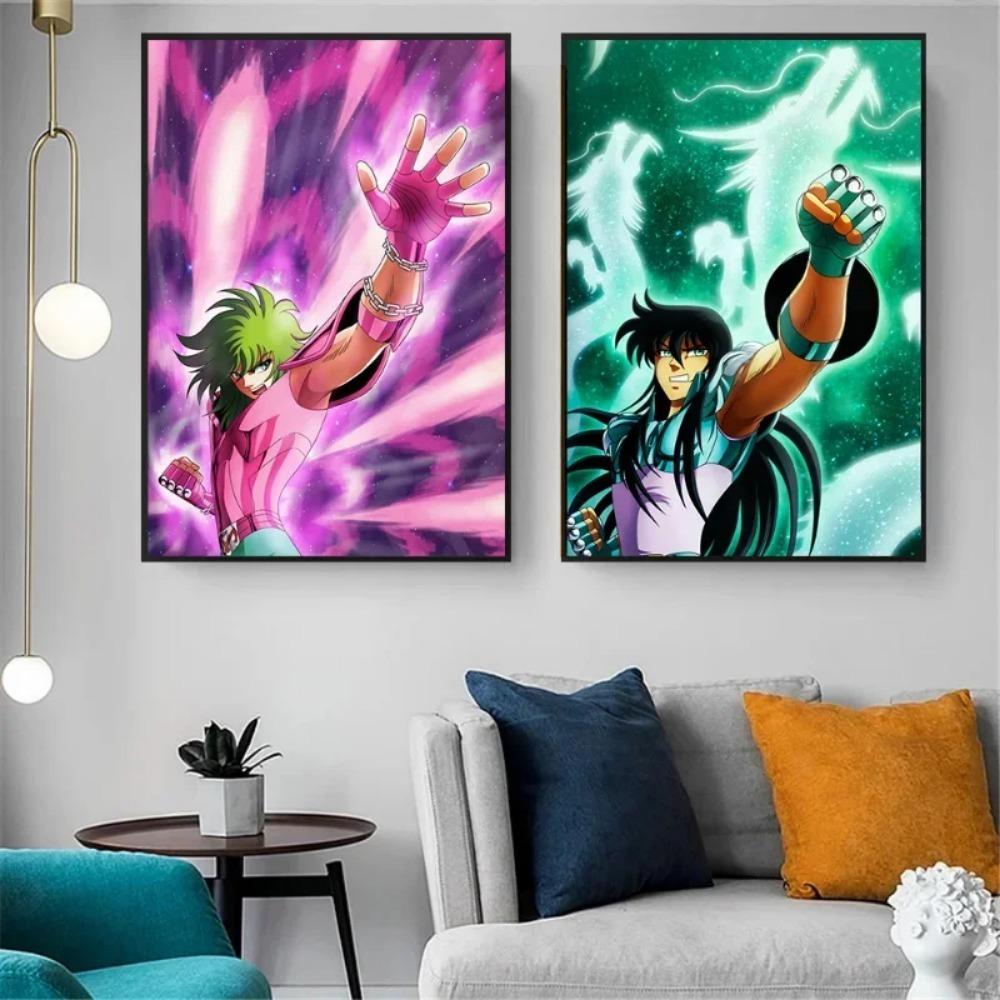 Japanese Anime Zodiac Saints Pop Classic Saint Seiya Rozan Dragon Art Poster Canvas Painting Wall Prints Picture Room Home Decor