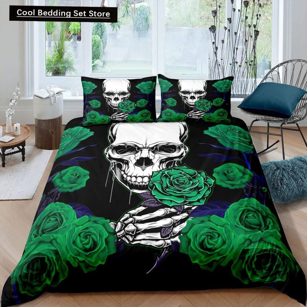 Valentine'S Day Rose King Queen Duvet Cover Red White Floral Bedding Set Romantic Flowers Quilt Cover Polyester Comforter Cover