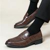 Luxury Fashion New Pointed Patent Leather Wedding Shoes For Men Designer Penny Loafter Formal Dress Footwear Zapatos Hombre