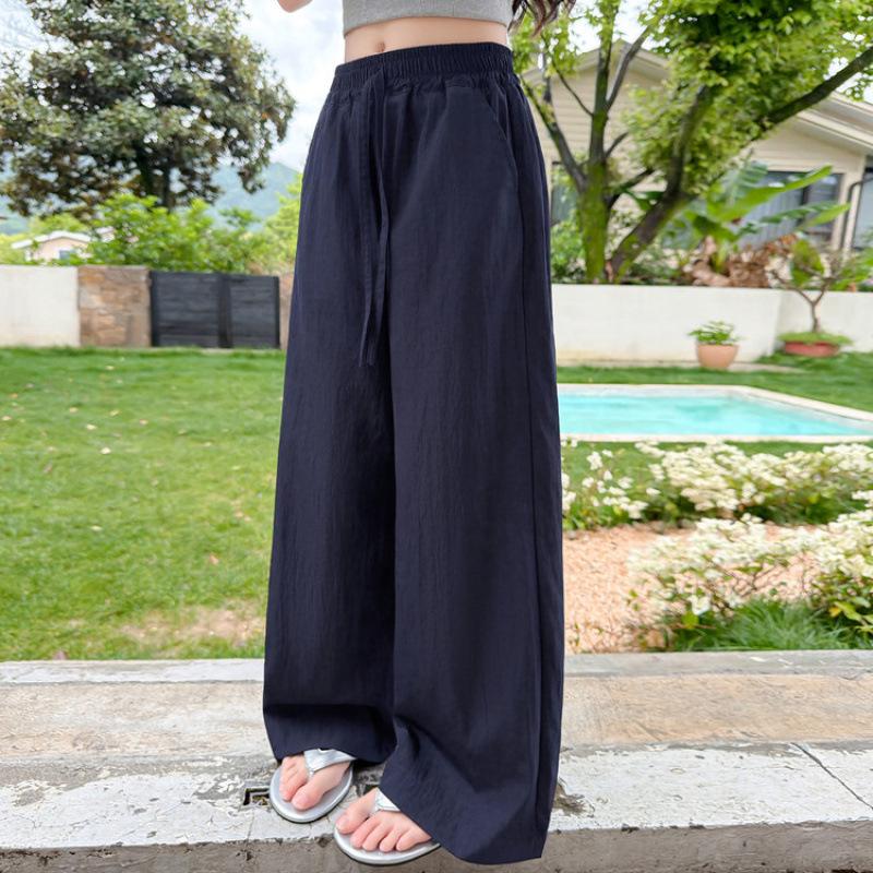 Girls' Summer Wide-Leg Loose Casual Pants, Anti-Mosquito, for Kids