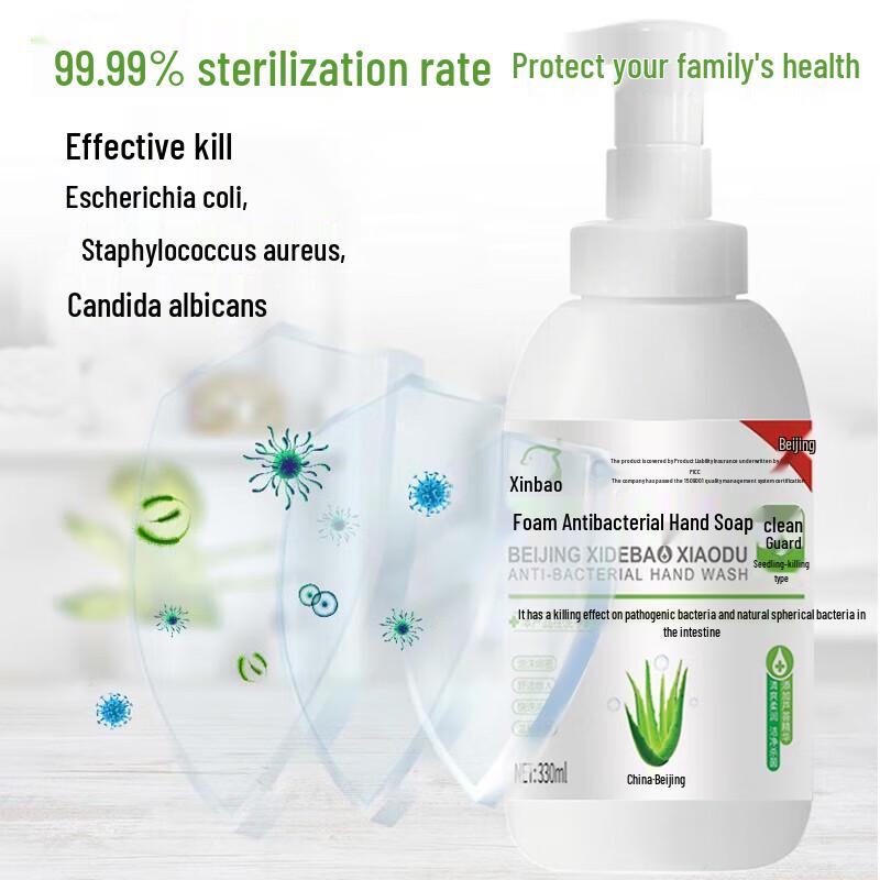 Xidebao Antibacterial Foaming Hand Soap, Moisturizing, 2-Pack