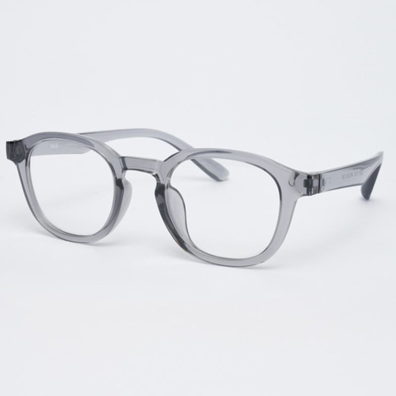 Aloeyewear AL5308 1010 Rilsan Clear Stadium Square Transparent Gray Glasses Frame
