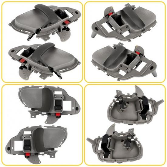 77186 Door Fit Handle Of 95-98 Chevrolet K1500 2 Set Front Or Rear L+R Gray