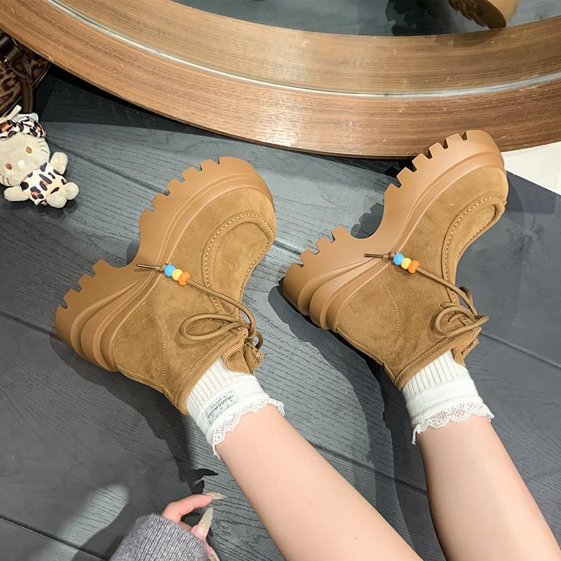 Ankle Boots for Women High Heels Lace Up Fashion Shoes Platform Casual Sport Boots 2025 Winter New Designer Mujer Chelsea Botas