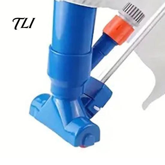 Water Pressure Pool Cleaner Vacuum Head with Detachable Pole And Leaf Bag, Hot Tub Skimmer Net, for Swimming Pools, Ponds, Fountains, Tubs