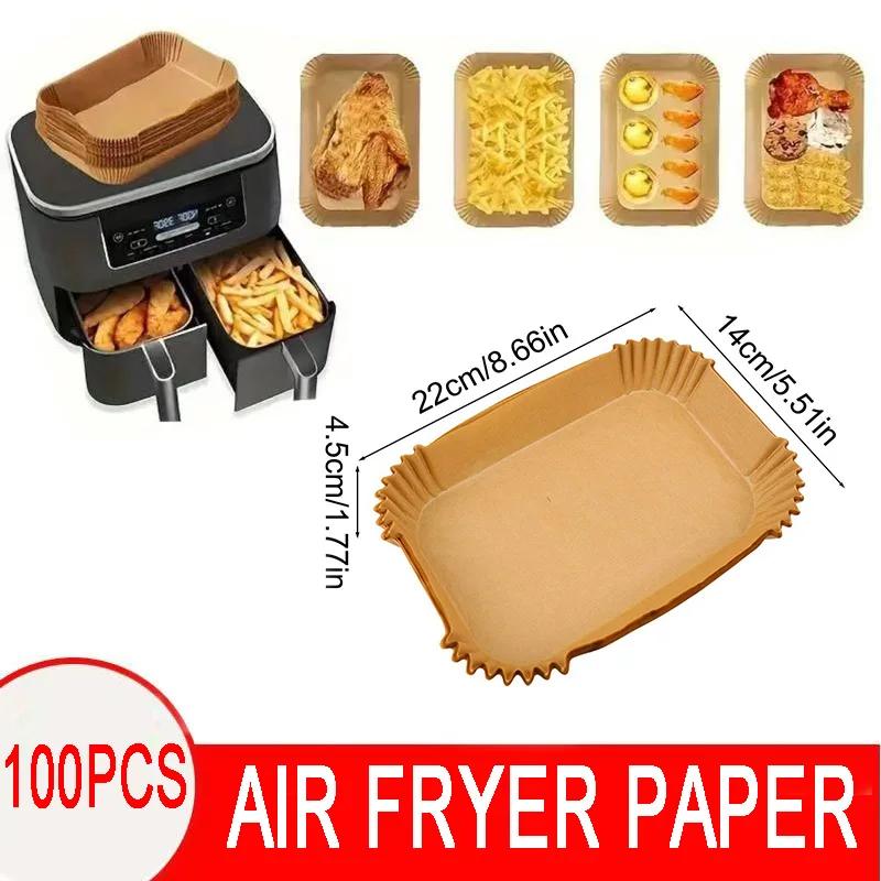 50 Pezzi Friggitrice ad Aria Carta Usa e Getta Antiaderente Carta da Forno per Friggitrice ad Aria Rotonda Fodere in Carta per Friggitrice ad Aria Carta Accessori da Cucina