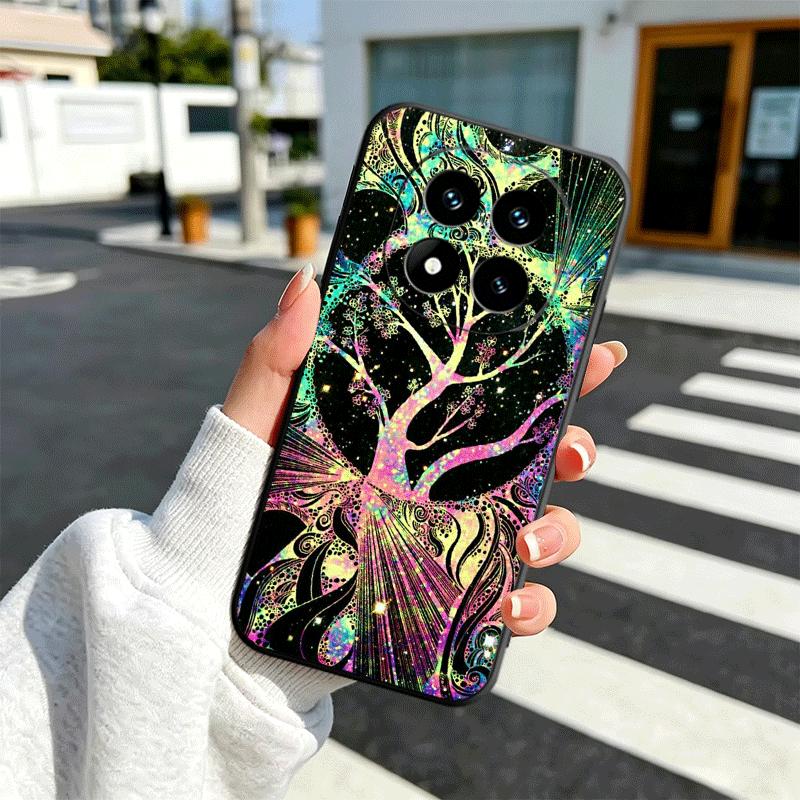 Mandala Sunflower Dreamy Style Soft Phone Case for Xiaomi Redmi Note 12 13 14 15 Pro Plus 11 12S 11S 11T 10 4G Black Cover Back Redmi Note 13 Pro 5G