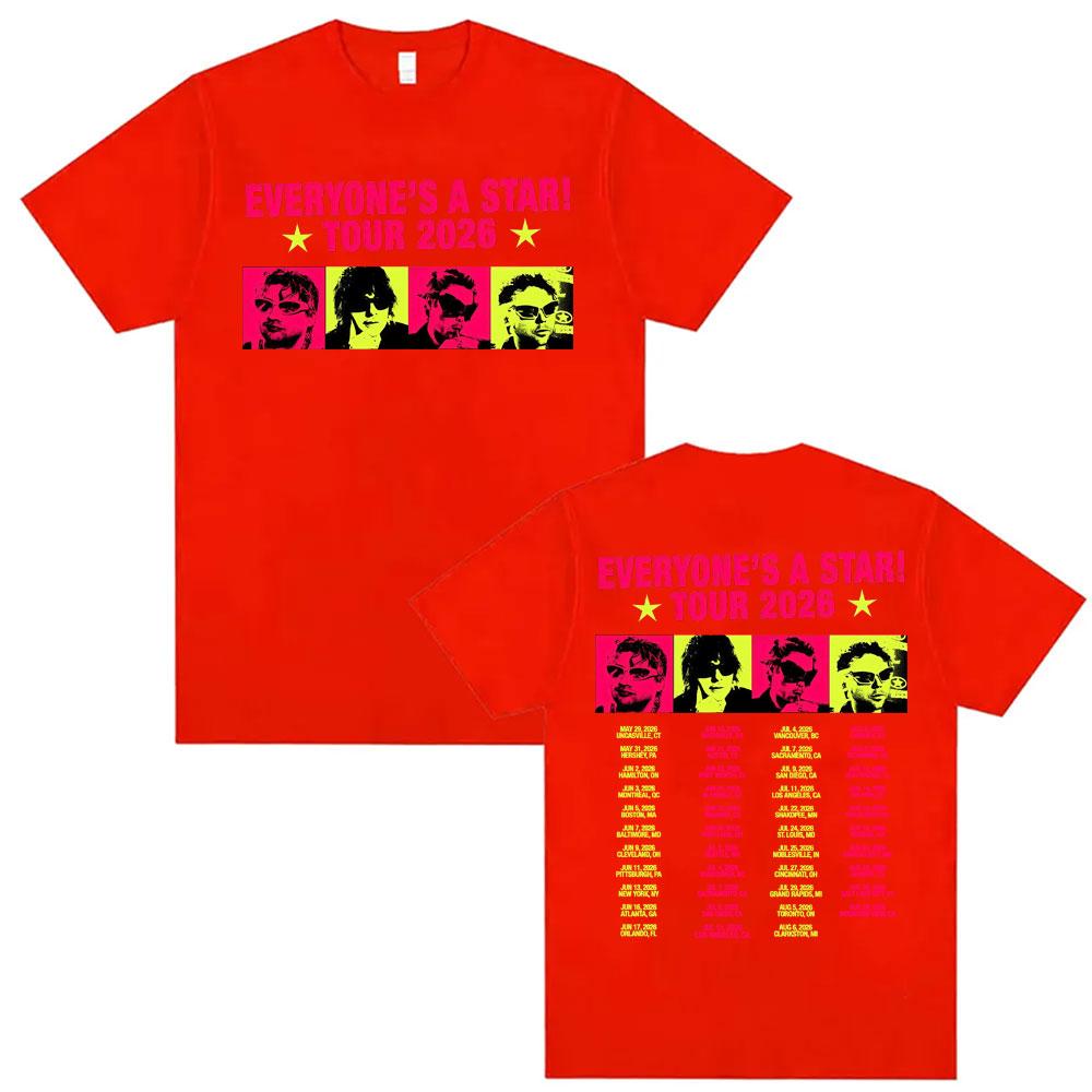 

5 Seconds of Summer Everyones A Star World Tour 2026 Merch Tshirt UNISEX Women Summer Cotton Clothing Fashion Short Sleeved Tee S