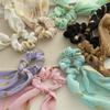 Korean Chiffon Feather Hair Ribbon Scarf Vintage Simple Hair Loop Tie Elastic Hairband For Women Girl Hair Accessories Headbands