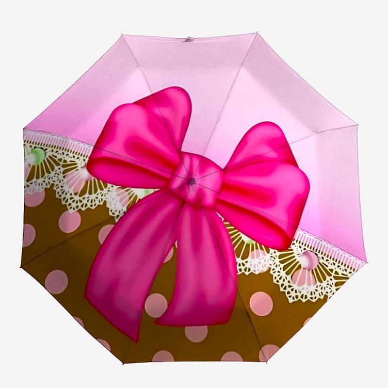 

1pc Bow, Lace Automatic Open/Close Umbrella with Windproof, 8-Rib Sturdy Canopy, , Outdoor Accessory, Ideal for Gifts yy251117101