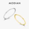 MODIAN 925 Silver Minimalist Thin Stackable Fashion Rings Classic Gold Color Fine Jewelry For Women Girl Party Gifts