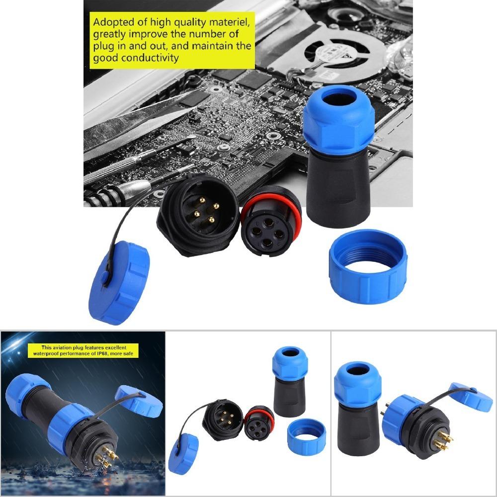 2/3/4/5/9/12 Pin Waterproof Aviation Connector SP21 Panel Mount Connector  LED Power Cable