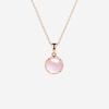 Peach Blossom Rose Quartz Pendant Necklace - Elegant Luxury, Delicate Fairy-Style Women's Fashion, Versatile Summer Clavicle Chain.