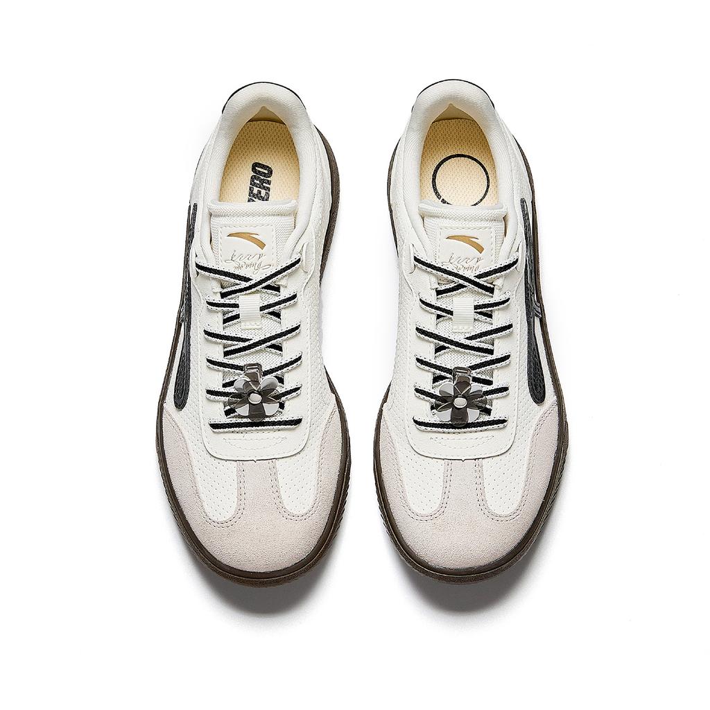 Anta Classic Thin Sole Ballet Style Casual Shoes Women Sneakers White Black Gray 922618009-5