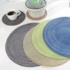 Concise Round Linen Braided Cup Coaster Heat Insulated Bowl Plate Place Mat