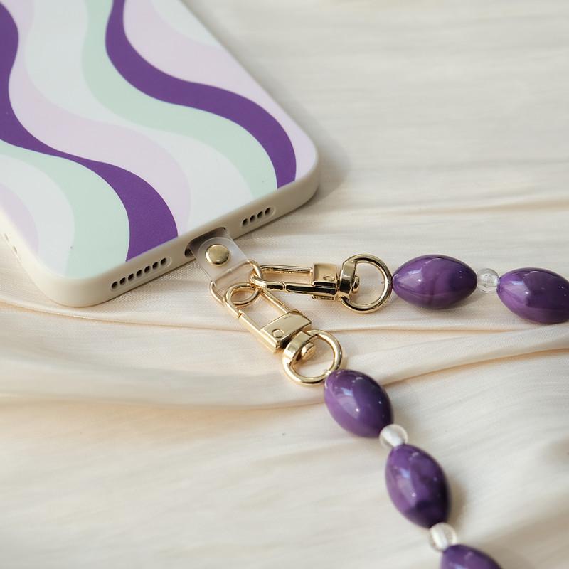 New Phone Accessory Cellphone Part Chain Anti Lost Universal Bead Lanyard Shoulder Neck Crossbody SmartPhone Strap Case Chain