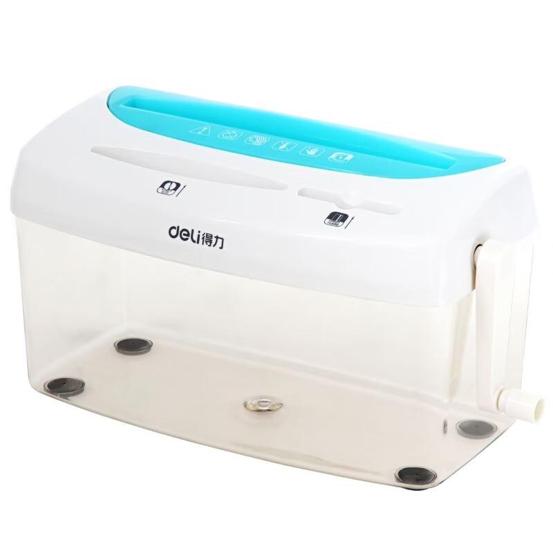 Deli 9935 Manual Hand-Crank Paper Shredder CN Plug (adapter Included)
