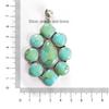Genuine Turquoise Pendant, Arizona Turquoise Cluster Pendant, 925 Sterling Silver Pendant, Birthday Pendant, Multi Stone Pendant